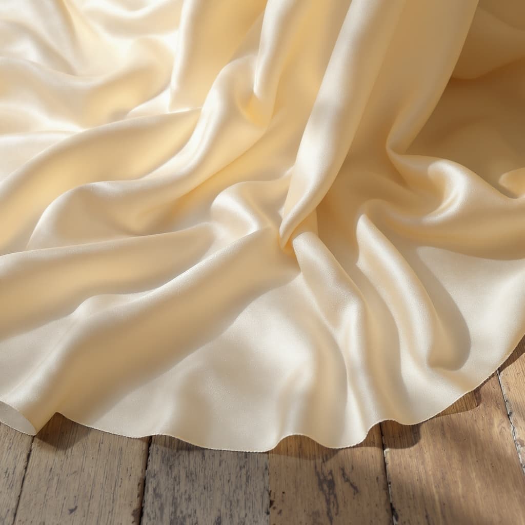 Maison Nocturne washable silk nightgown, softly lit at dawn. Stylized image; fabric and color may vary.